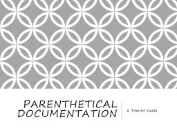 Parenthetical documentation