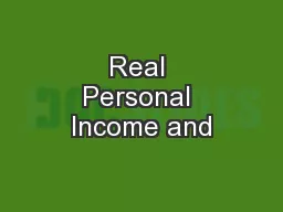 Real Personal Income and