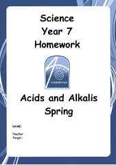 Science year 7 home work