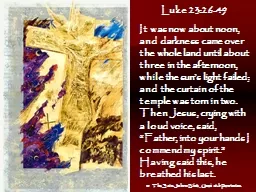 Luke 23:26-49