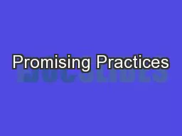 Promising Practices
