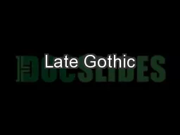 Late Gothic