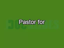 Pastor for