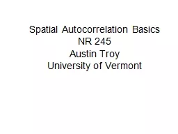 Spatial Autocorrelation Basics
