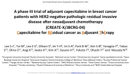 A phase III trial of adjuvant capecitabine in breast cancer