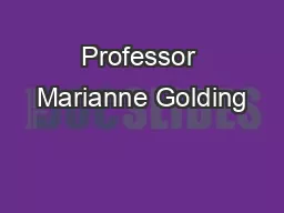 Professor Marianne Golding