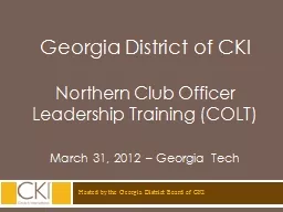 Georgia District of CKI
