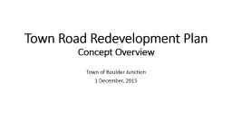 Town Road Redevelopment Plan