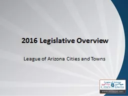 2016 Legislative Overview