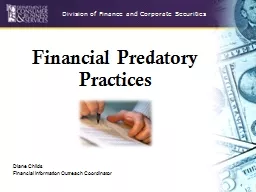 1 Financial Predatory Practices