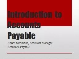 Introduction to Accounts Payable