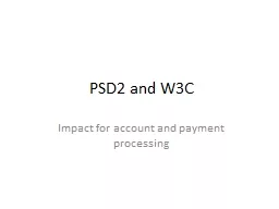 PSD2 and W3C