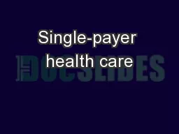 Single-payer health care