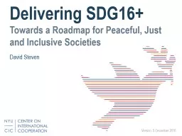 Delivering SDG16+