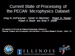 Current State of Processing of the PECAN Microphysics Datas