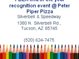 FBLA end of the year recognition event @ Peter Piper Pizza
