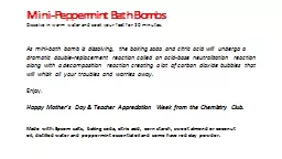 Mini-Peppermint Bath Bombs