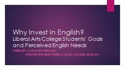 Why Invest in English?