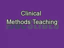Clinical Methods Teaching