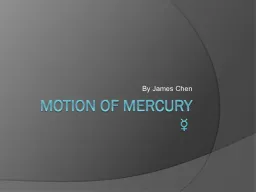 Motion of Mercury