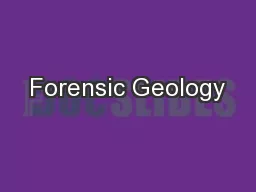 Forensic Geology