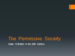 The Permissive Society