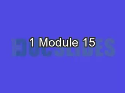 1 Module 15
