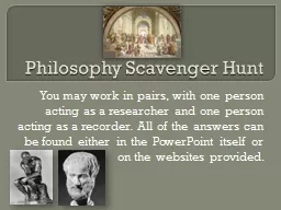 Philosophy Scavenger Hunt