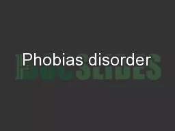 Phobias disorder