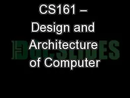 PPT-CS161 – Design and Architecture of Computer