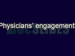 Physicians’ engagement: