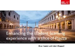 Enhancing the student learning experience with a slice of P