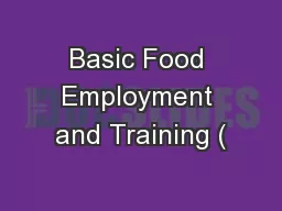 Basic Food Employment and Training (