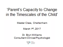 ‘Parent’s Capacity to Change in the Timescales of the C