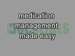medication management made easy
