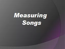 Measuring Songs