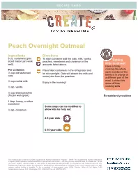 Peach Overnight Oatmeal