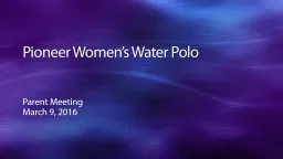 Pioneer Women’s Water Polo