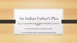 An Indian Father’s Plea