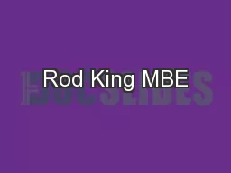 Rod King MBE