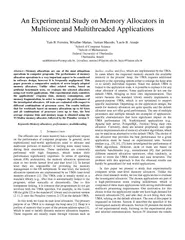 An Experimental Study on Memory Allocators in Multicor