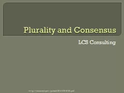 Plurality and Consensus