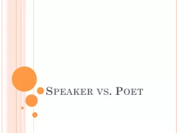 Speaker vs. Poet