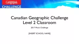 Canadian Geographic Challenge