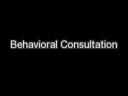 Behavioral Consultation