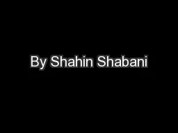 By Shahin Shabani
