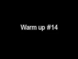 Warm up #14
