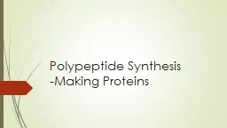 Polypeptide Synthesis
