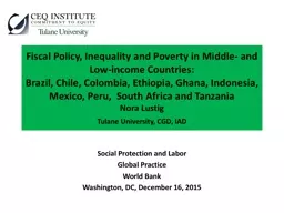 Fiscal Policy, Inequality and Poverty in