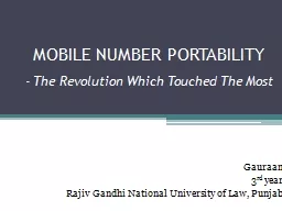 MOBILE NUMBER PORTABILITY